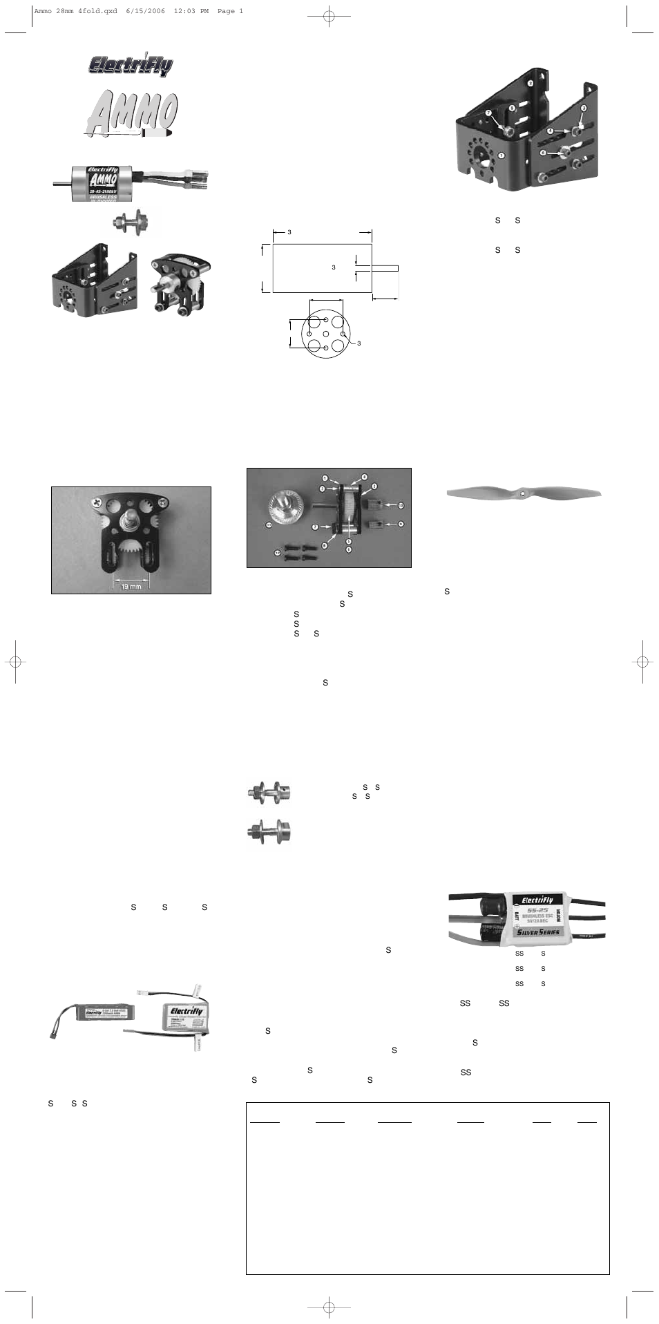 Great Planes Ammo 28mm Power System - GPMG5190-5235 User Manual | Page 2 / 6