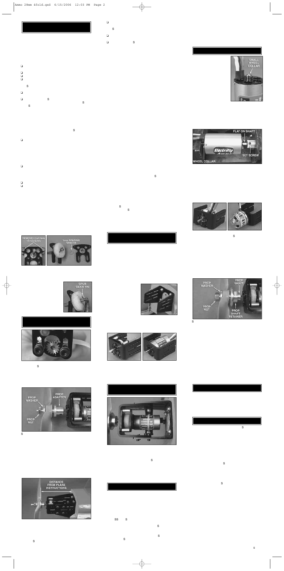 Determine what you need to build your power system, Assemble your power system, Mount the motor to the gear drive | Mount the brushless medium motor mount, Important precautions ammo motor maintenance | Great Planes Ammo 28mm Power System - GPMG5190-5235 User Manual | Page 4 / 6