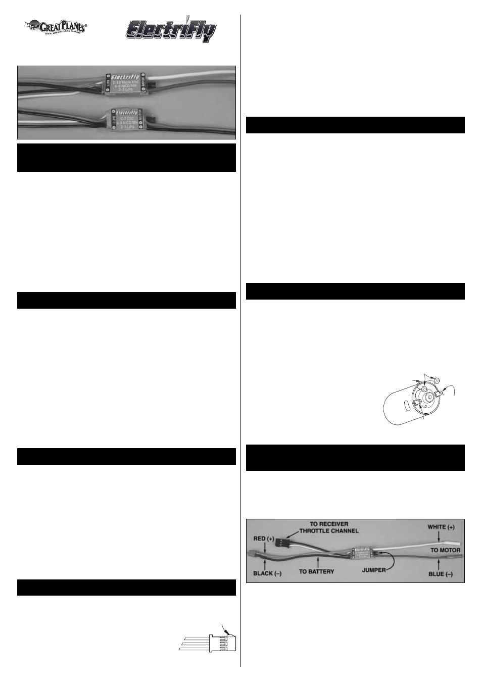 Great Planes C-7 Nano Brushed ESC - GPMM2005 User Manual | 2 pages