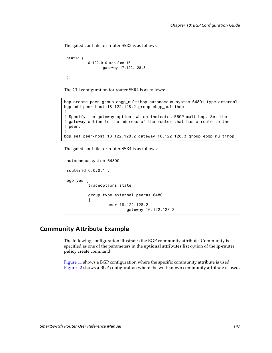 Community attribute example | Cabletron Systems SmartSwitch User Manual | Page 147 / 338