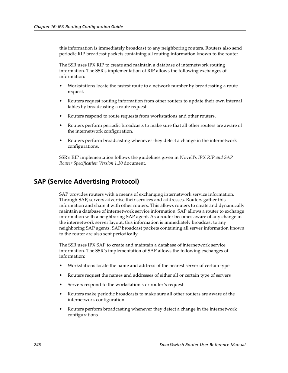 Sap (service advertising protocol) | Cabletron Systems SmartSwitch User Manual | Page 246 / 338