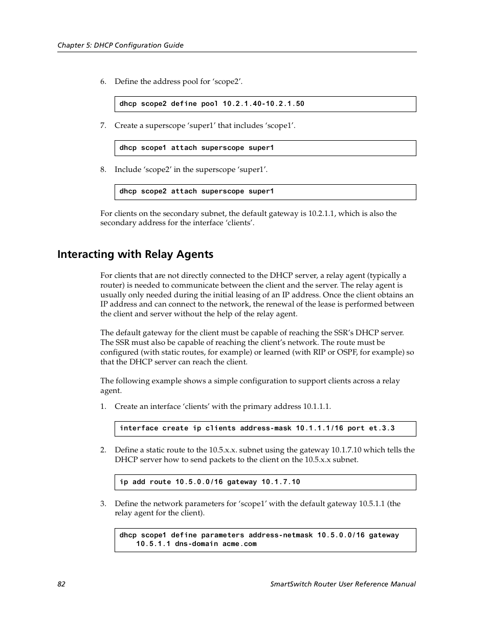 Interacting with relay agents | Cabletron Systems SmartSwitch User Manual | Page 82 / 338