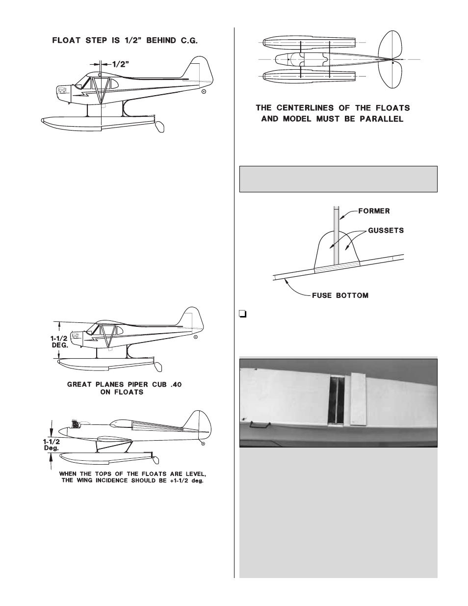 Prepare your airplane to accept the floats | Great Planes Float Kit 60 - GPMQ1874 User Manual | Page 13 / 21