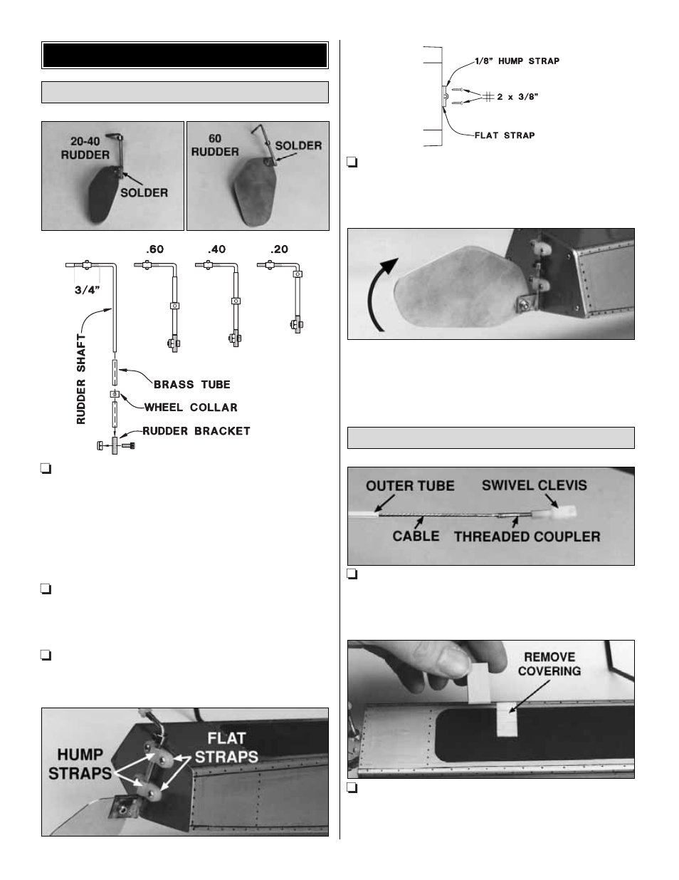 Pushrod hookup build the water rudder all models | Great Planes Float Kit 60 - GPMQ1874 User Manual | Page 17 / 21