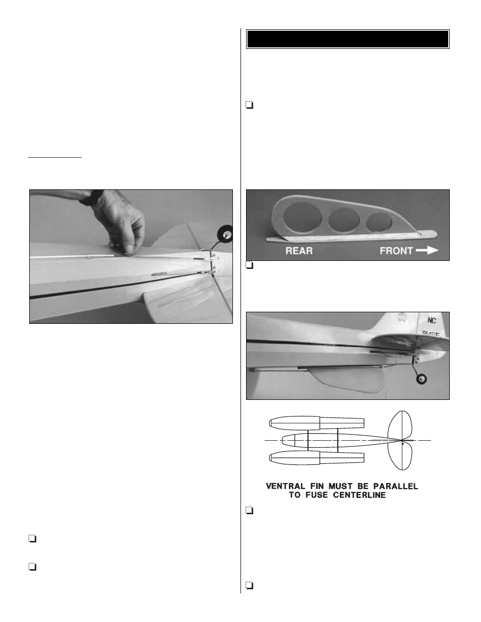 Ventral fin | Great Planes Float Kit 60 - GPMQ1874 User Manual | Page 19 / 21