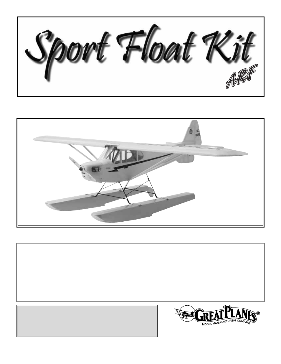 Great Planes Float Set 40 Preassembled - GPMQ1882 User Manual | 16 pages