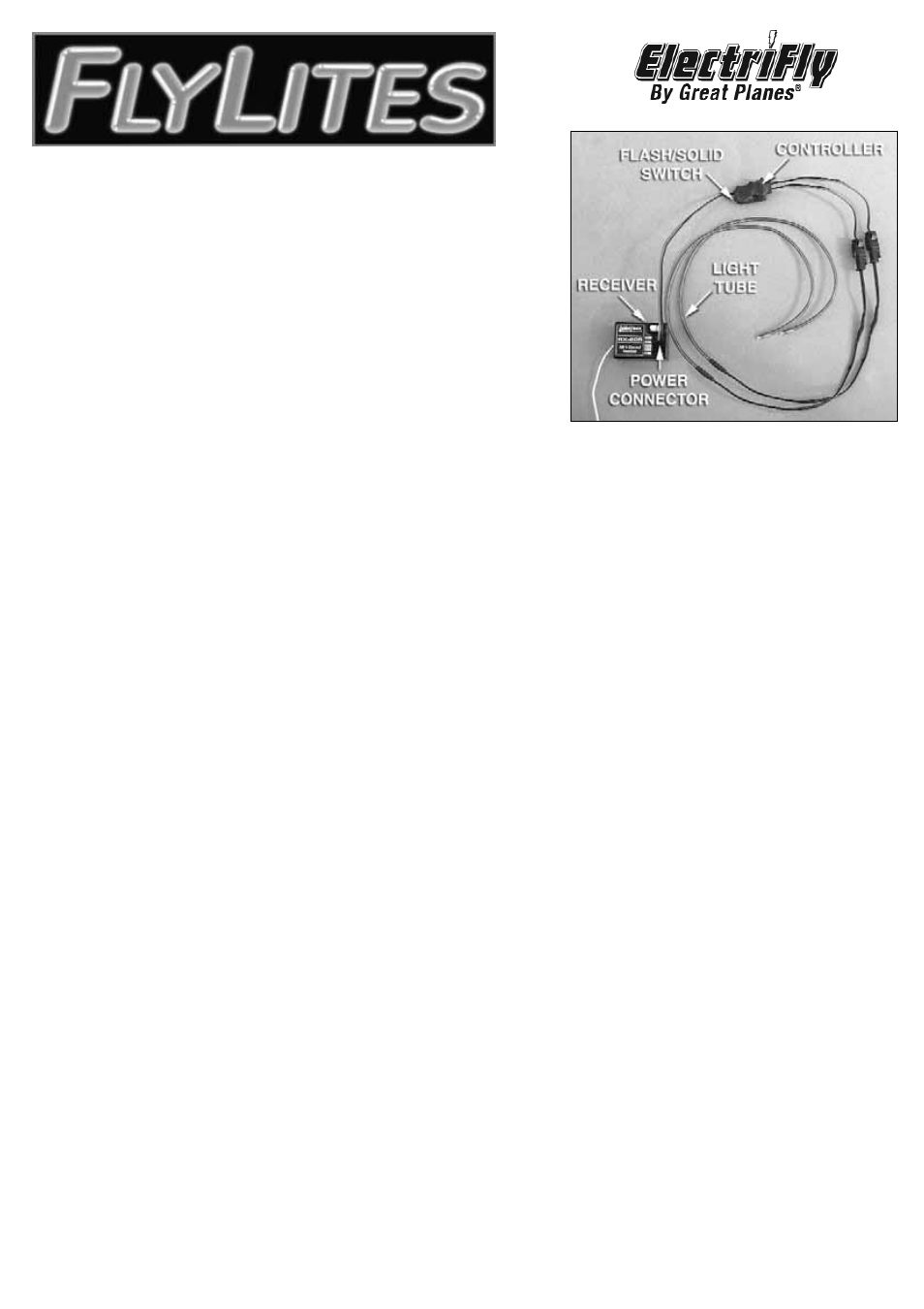 Great Planes FlyLites Light Tube Kits - GPMM9000-9014 User Manual | 1 page