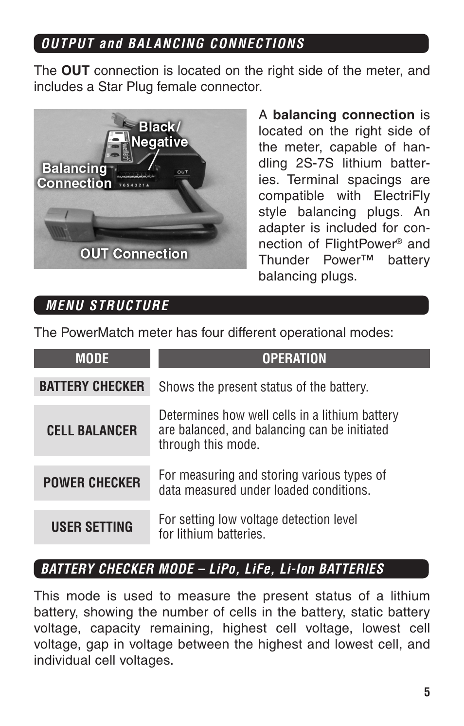 Great Planes PowerMatch - GPMM3220 User Manual | Page 5 / 16