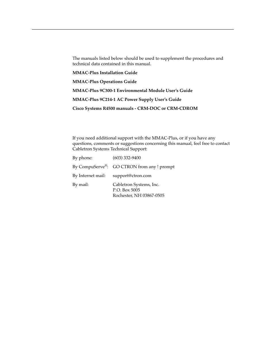 Related manuals, Getting help, Related manuals -4 getting help -4 | Cabletron Systems 9T106-01 User Manual | Page 12 / 28