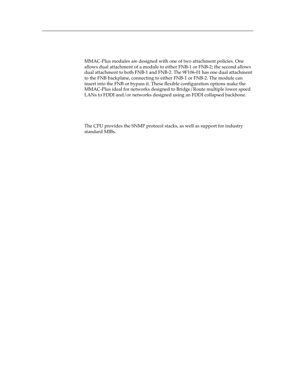 Fnb interface, Fnb interface -3 cpu -3 | Cabletron Systems 9T106-01 User Manual | Page 21 / 28