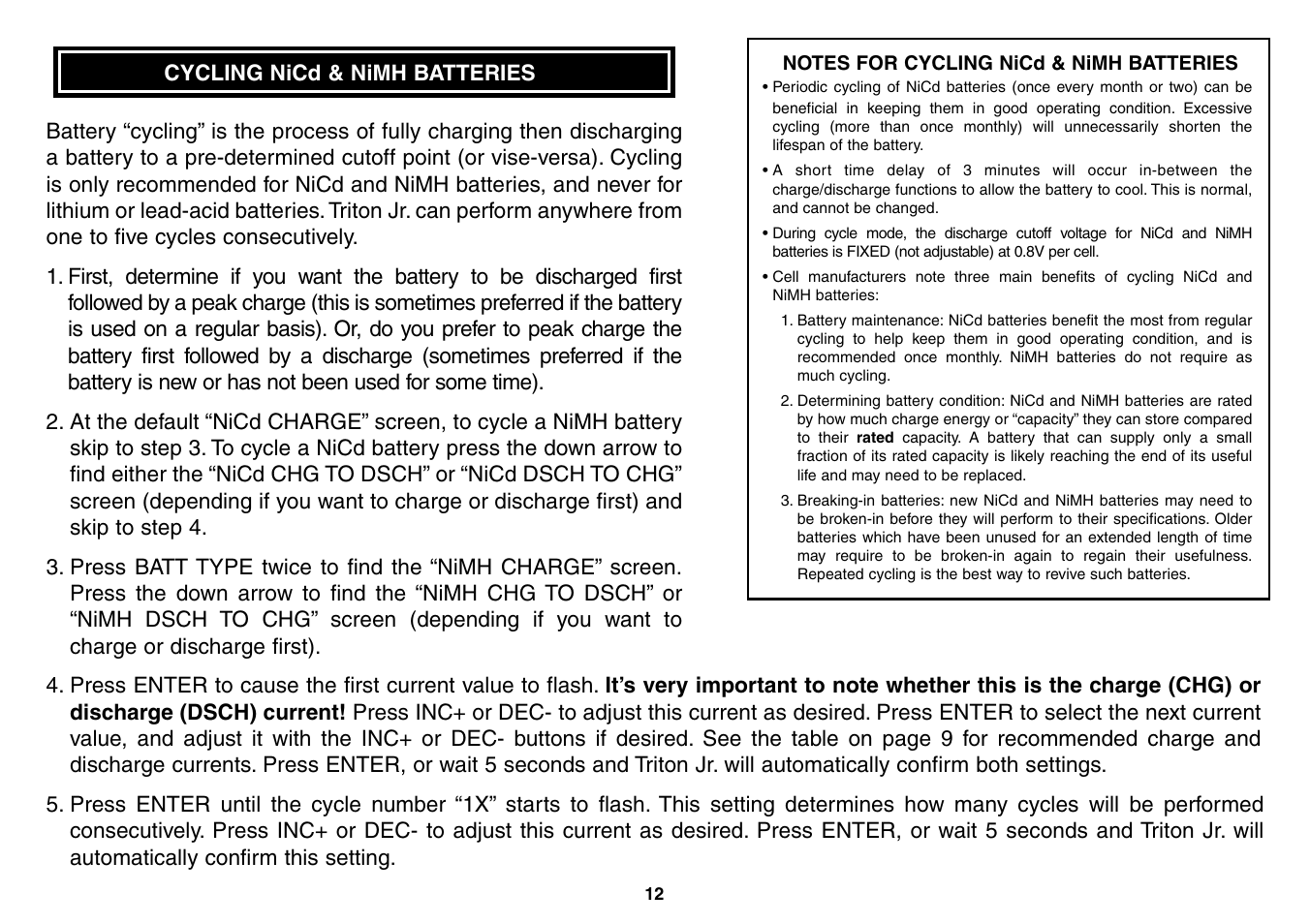 Great Planes Triton Jr. Charger - GPMM3152 User Manual | Page 12 / 28