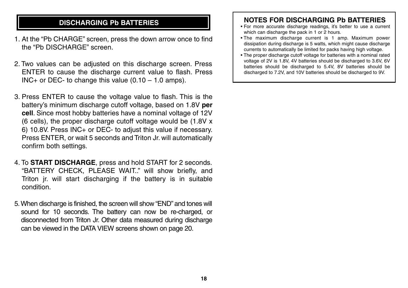 Great Planes Triton Jr. Charger - GPMM3152 User Manual | Page 18 / 28