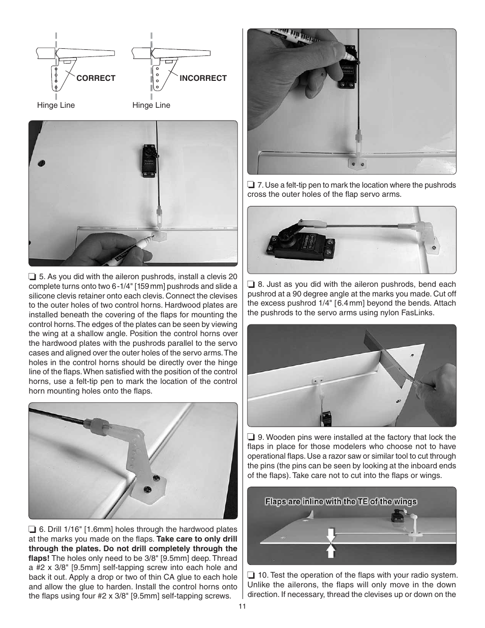 Great Planes Avistar Elite .46 RTF - GPMA1605 User Manual | Page 11 / 20