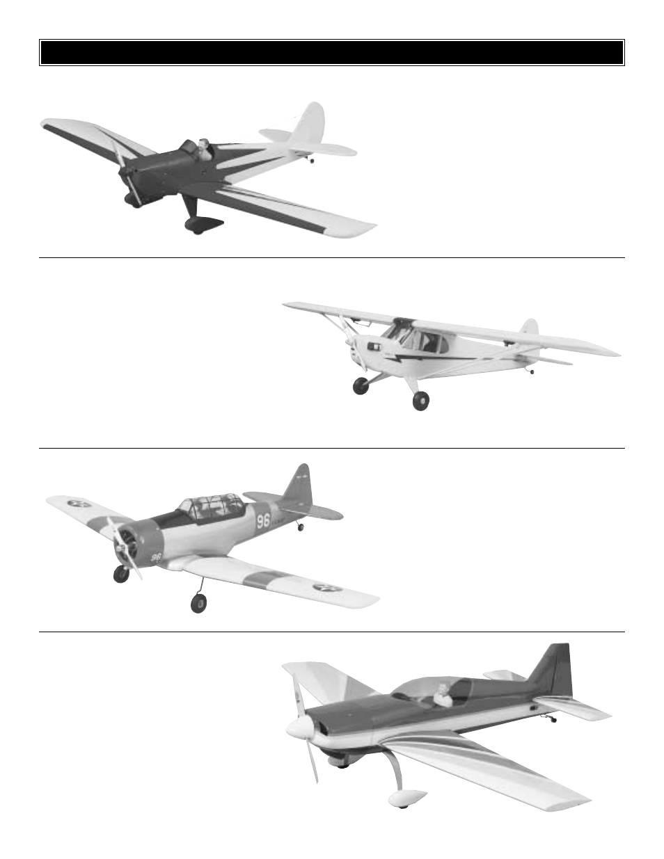 Other planes from great planes | Great Planes Big Stik 60 ARF MonoKote - GPMA1221 User Manual | Page 22 / 24