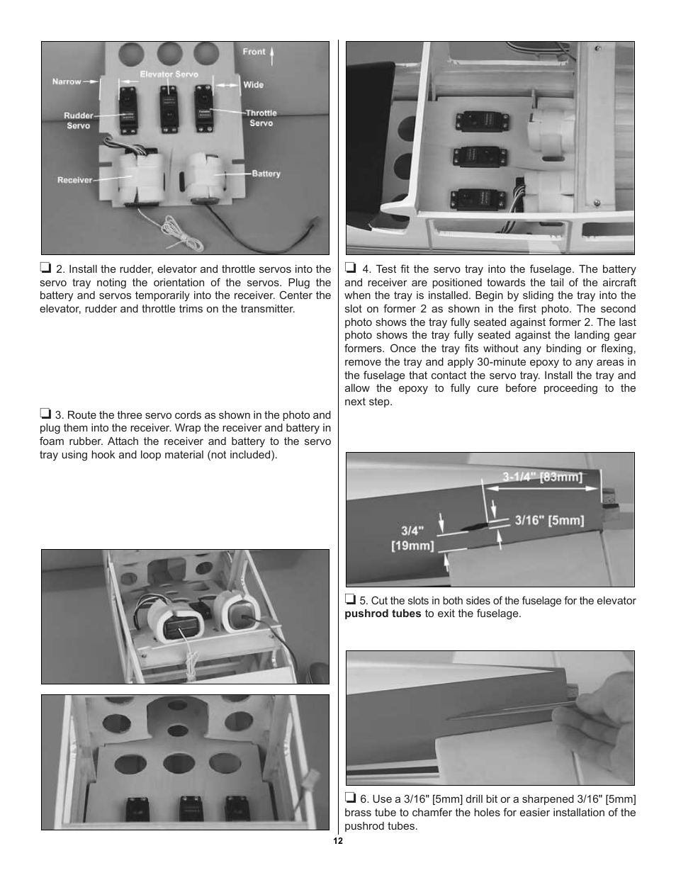 Great Planes Cessna 182 Skylane 40 ARF - GPMA1228 User Manual | Page 12 / 28