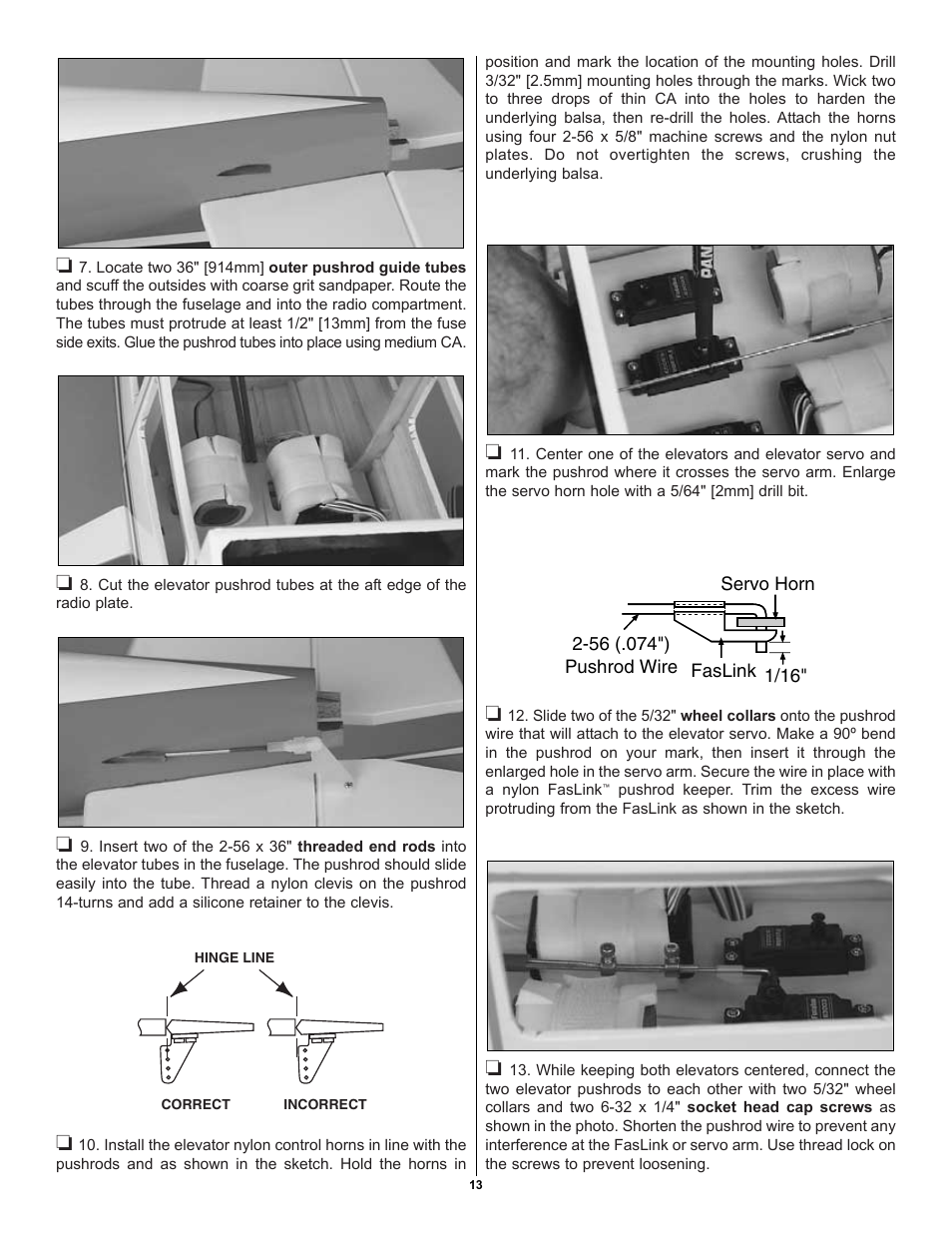Great Planes Cessna 182 Skylane 40 ARF - GPMA1228 User Manual | Page 13 / 28