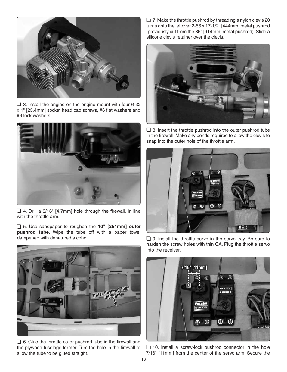 Great Planes Cirrus SR22 .46-55 ARF - GPMA1363 User Manual | Page 18 / 32
