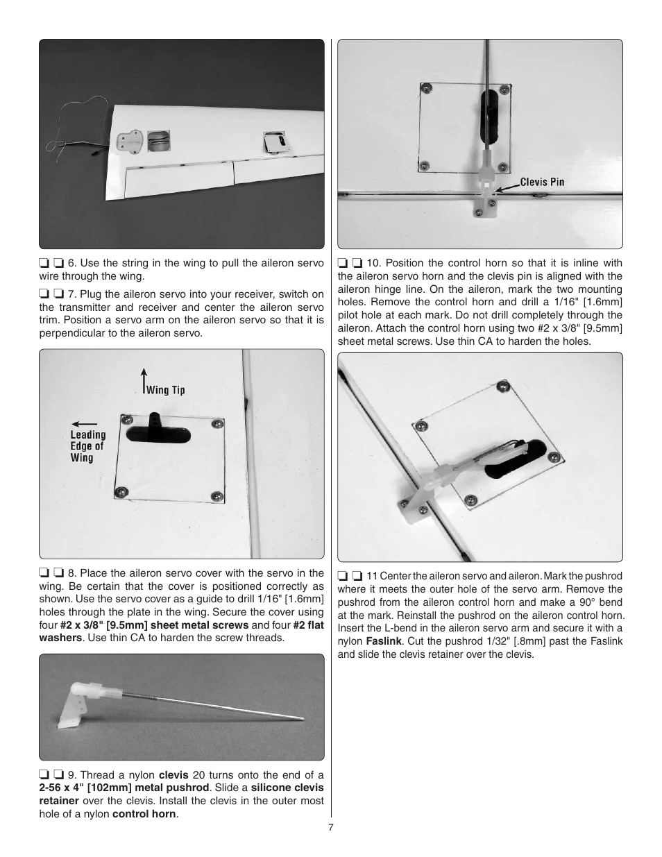 Great Planes Cirrus SR22 .46-55 ARF - GPMA1363 User Manual | Page 7 / 32