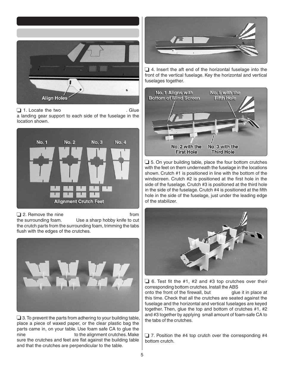 Build the fuselage assemble the fuselage | Great Planes Citabria EP ARF - GPMA1127 User Manual | Page 5 / 20