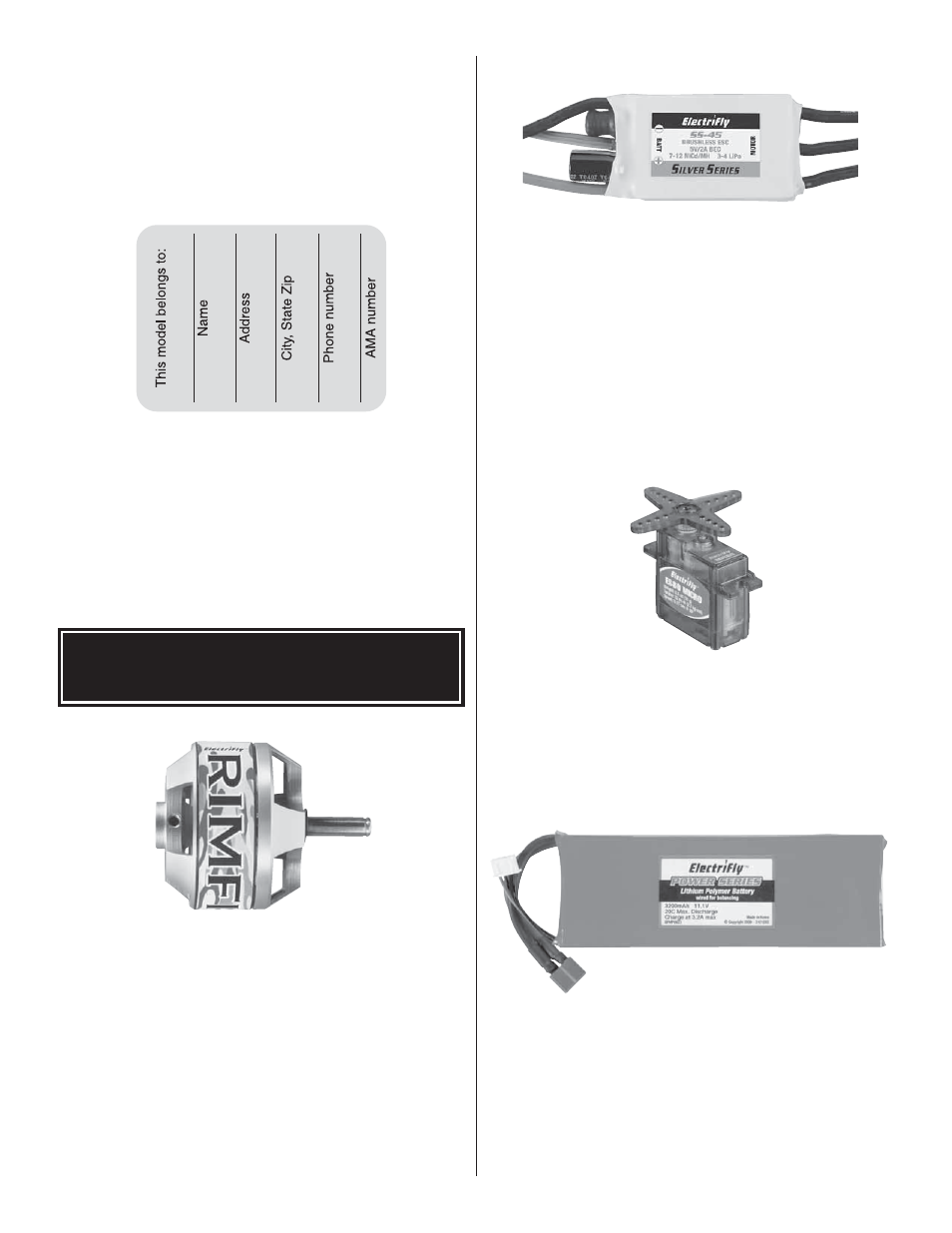 Other items available from great planes | Great Planes ElectroStik EP ARF - GPMA1574 User Manual | Page 18 / 20