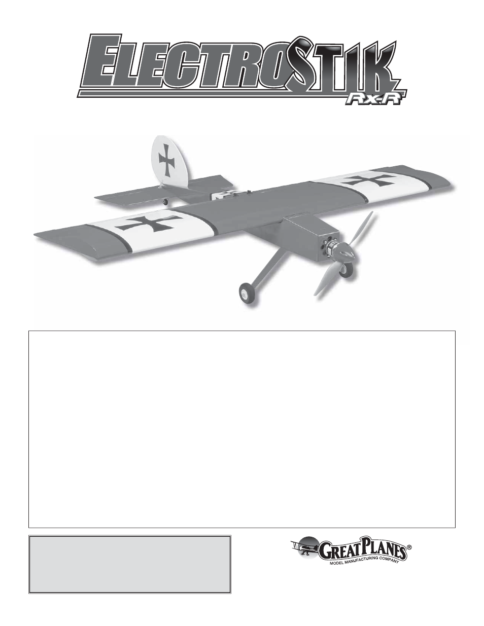 Great Planes ElectroStik EP RxR - GPMA7500 User Manual | 16 pages