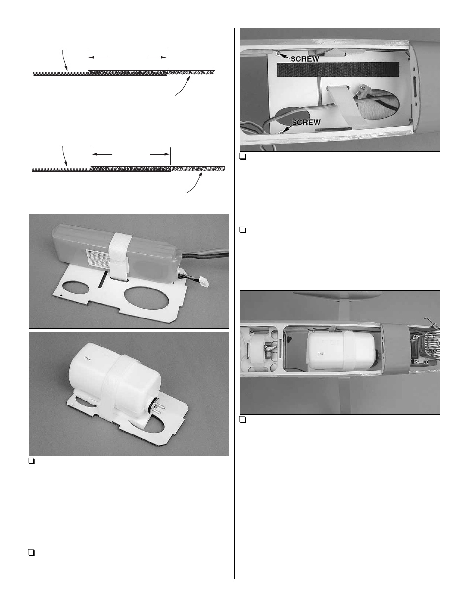Strap for battery strap for fuel tank | Great Planes Escapade EP/GP ARF - GPMA1200 User Manual | Page 16 / 28