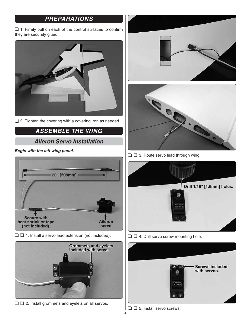 Great Planes Escapade MX 30cc ARF - GPMA1210 User Manual | Page 6 / 32