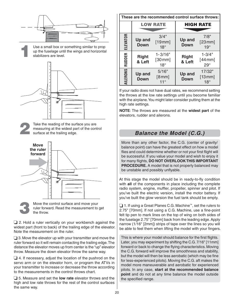 Great Planes Escapade MX GP/EP ARF - GPMA1202 User Manual | Page 20 / 24