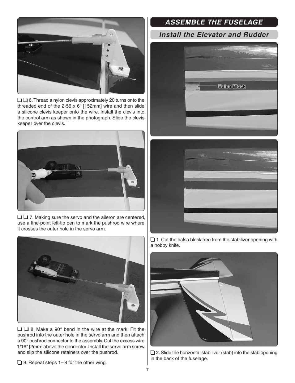 Great Planes Escapade MX GP/EP ARF - GPMA1202 User Manual | Page 7 / 24