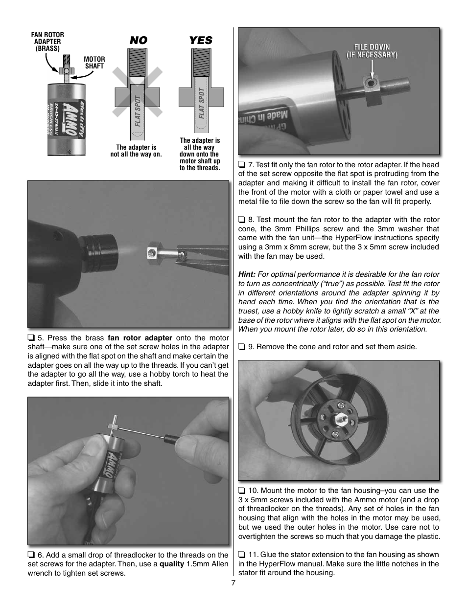 Great Planes Evader EDF Sport Jet EP ARF - GPMA1800 User Manual | Page 7 / 24