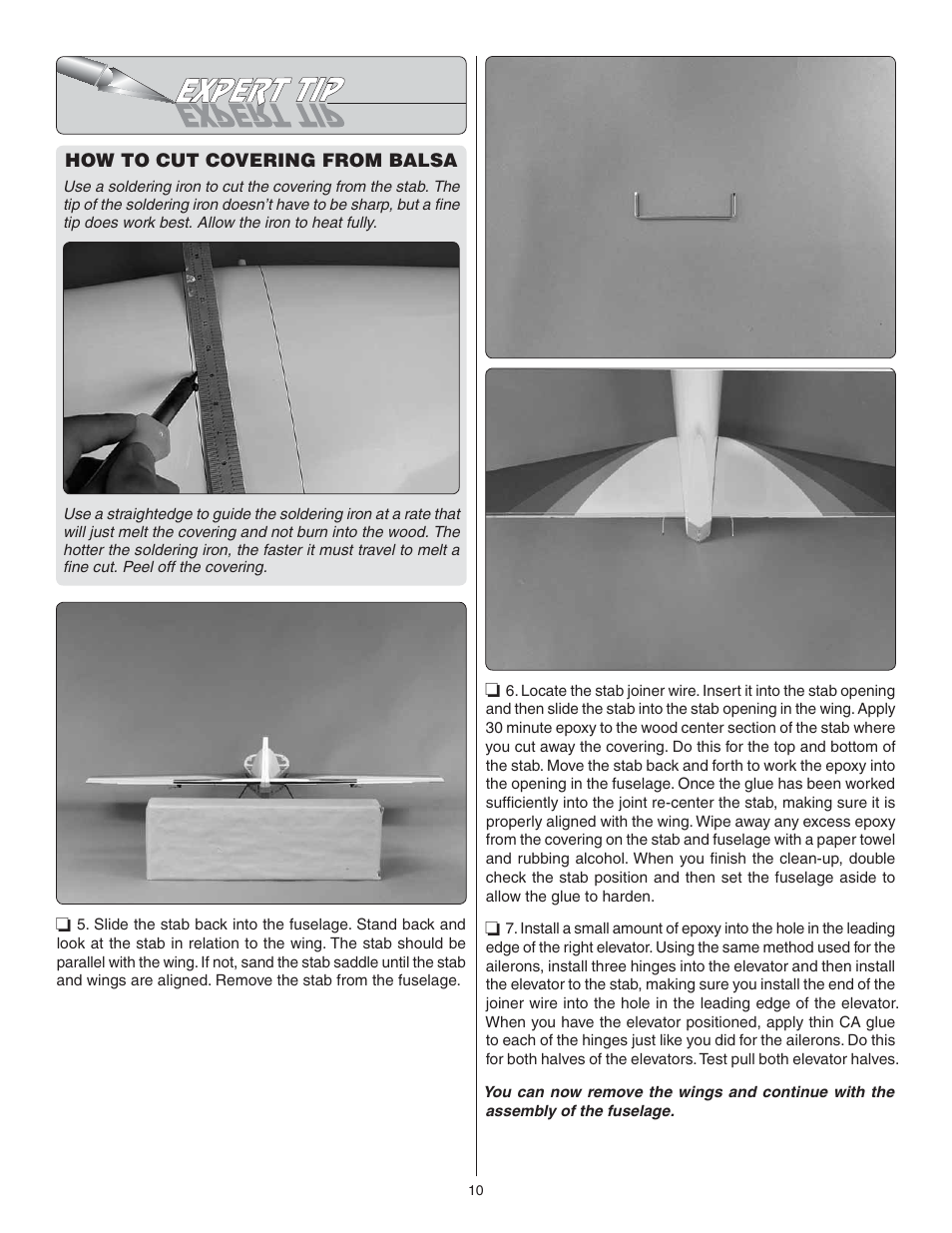 Great Planes Extra 300SP EP ARF - GPMA1188 User Manual | Page 10 / 24