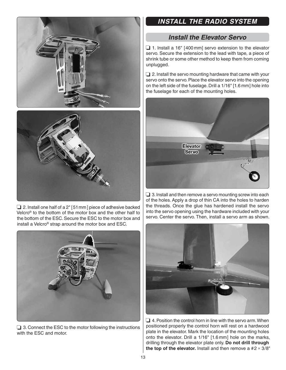 Great Planes Extra 300SP EP ARF - GPMA1188 User Manual | Page 13 / 24
