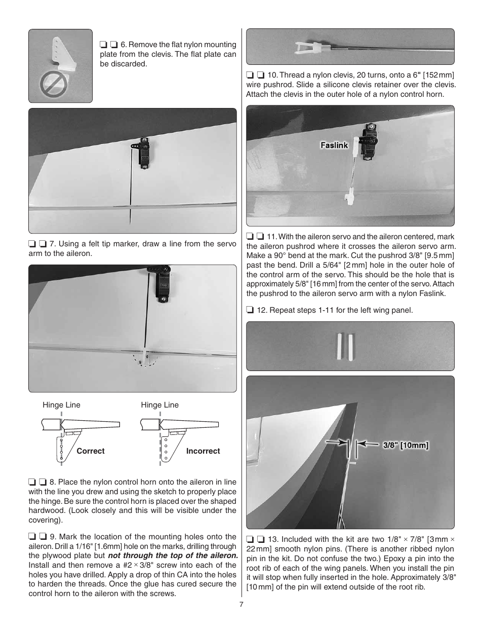 Great Planes Extra 300SP EP ARF - GPMA1188 User Manual | Page 7 / 24
