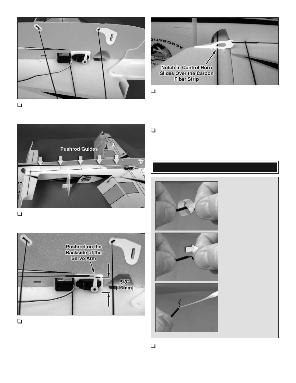 Pushrod length adjustment | Great Planes Extra 330SC EP ARF - GPMA1129 User Manual | Page 10 / 20