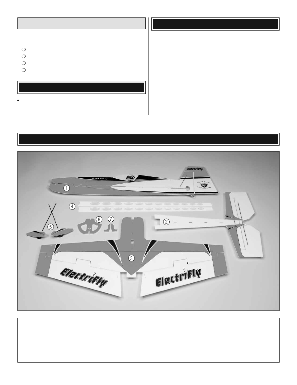 Optional supplies, Kit inspection, Kit contents | Great Planes Extra 330SC EP ARF - GPMA1129 User Manual | Page 4 / 20