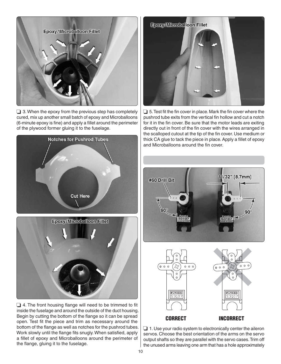Assemble the wing | Great Planes F-16 Falcon EDF ARF - GPMA1801 User Manual | Page 10 / 24