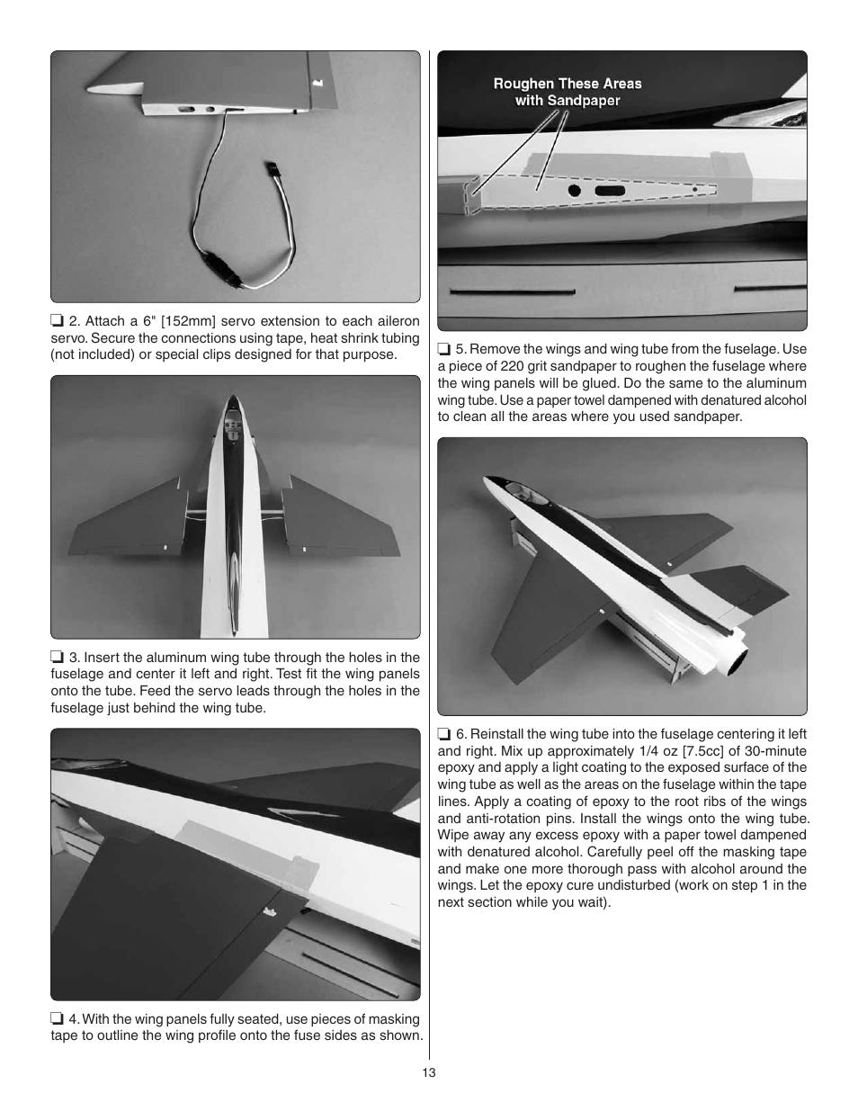 Great Planes F-16 Falcon EDF ARF - GPMA1801 User Manual | Page 13 / 24