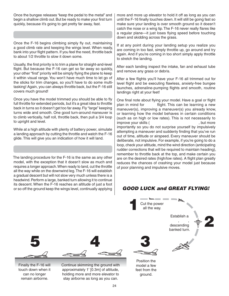 Great Planes F-16 Falcon EDF ARF - GPMA1801 User Manual | Page 24 / 24