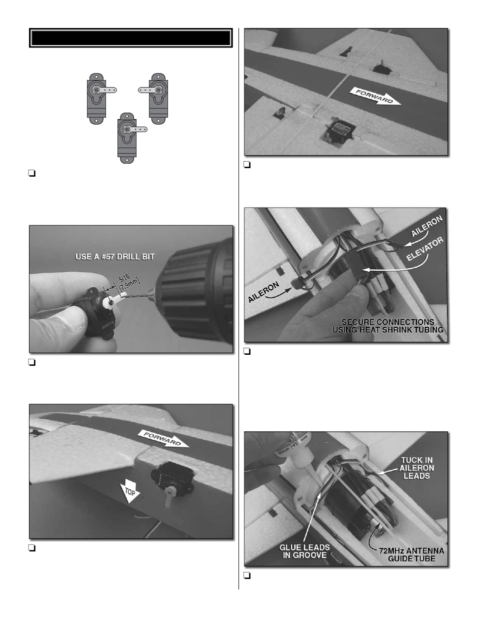 Great Planes F-20 Tigershark Electric Ducted Fan Rx-R - GPMA6010 User Manual | Page 8 / 16