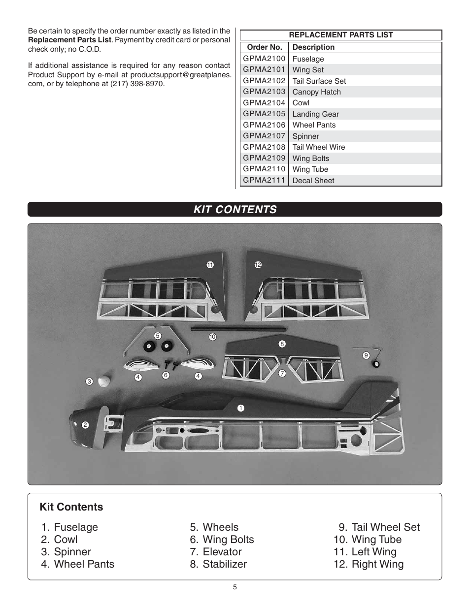 Great Planes Factor 3D ARF - GPMA1552 User Manual | Page 5 / 20
