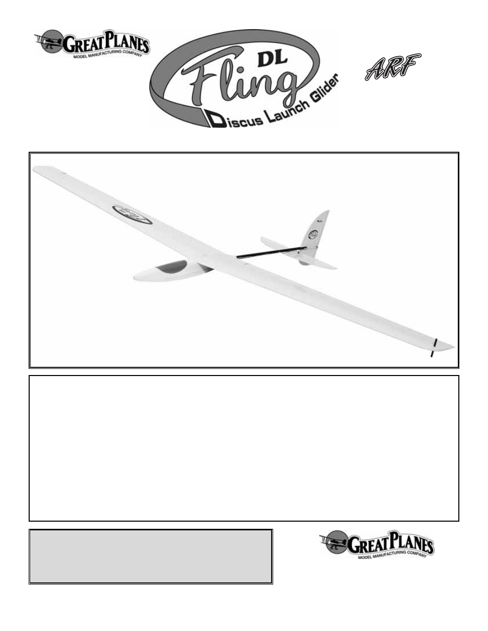 Great Planes Fling DL ARF - GPMA1070 User Manual | 16 pages