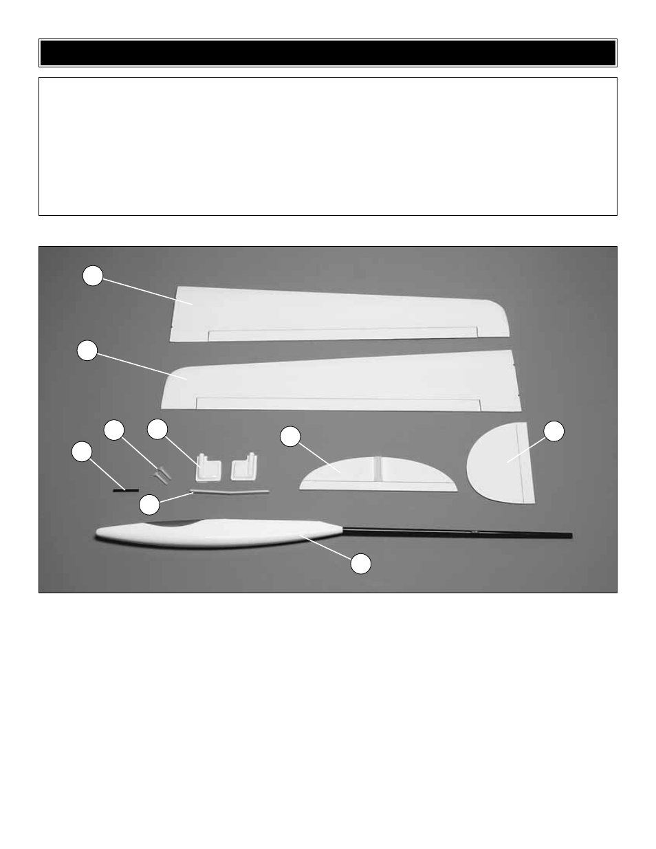 Kit contents | Great Planes Fling DL ARF - GPMA1070 User Manual | Page 5 / 16