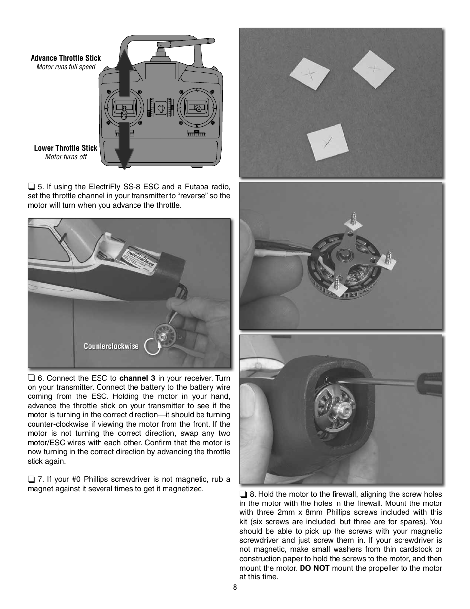 Great Planes FlyLite EP Slow Flyer ARF - GPMA1107 User Manual | Page 8 / 24