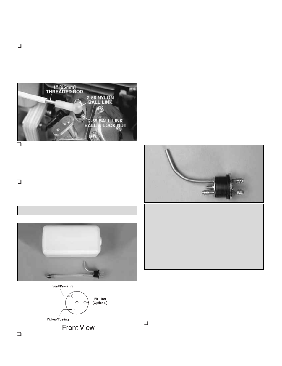 Install the fuel tank | Great Planes Giant Big Stik ARF - GPMA1224 User Manual | Page 18 / 32