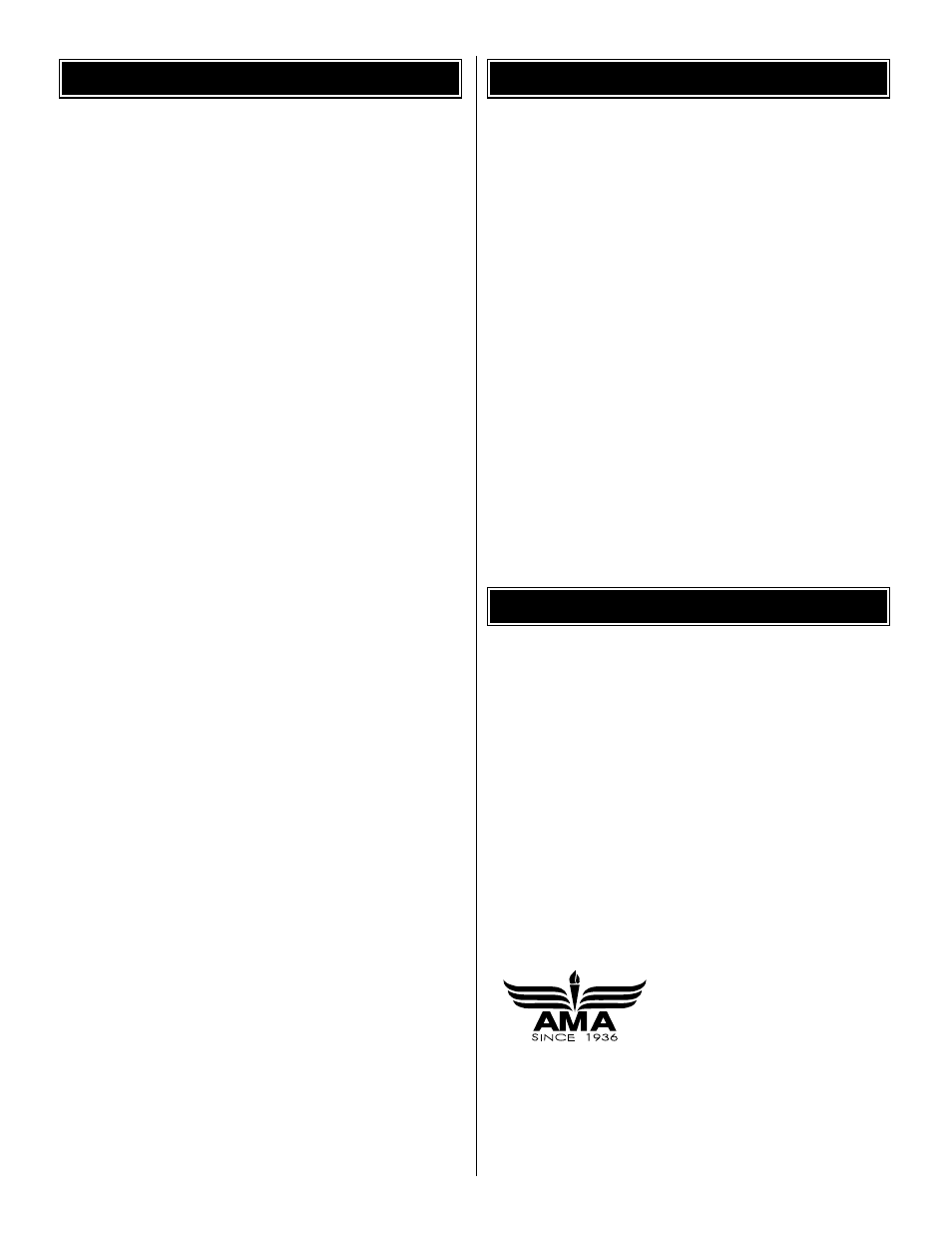 Ama introduction table of contents | Great Planes Giant Big Stik ARF - GPMA1224 User Manual | Page 2 / 32