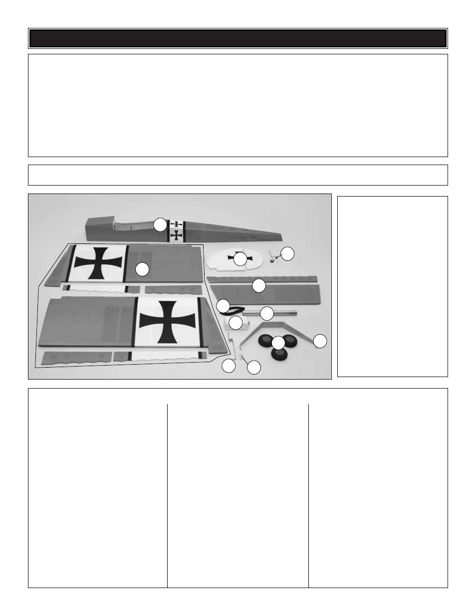Kit inspection, Parts layout | Great Planes Giant Big Stik ARF - GPMA1224 User Manual | Page 7 / 32