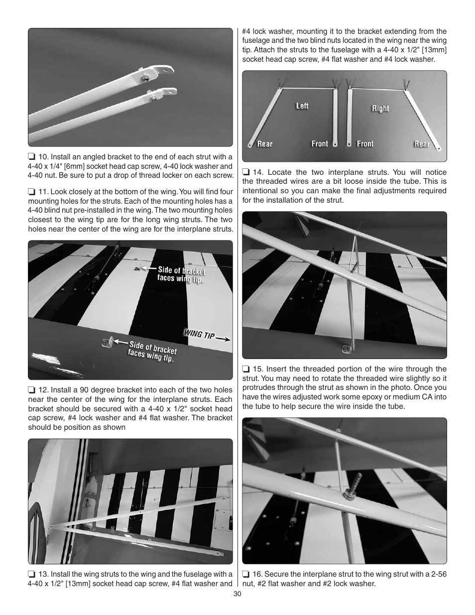 Great Planes Giant Citabria 30cc/EP ARF - GPMA1435 User Manual | Page 30 / 44