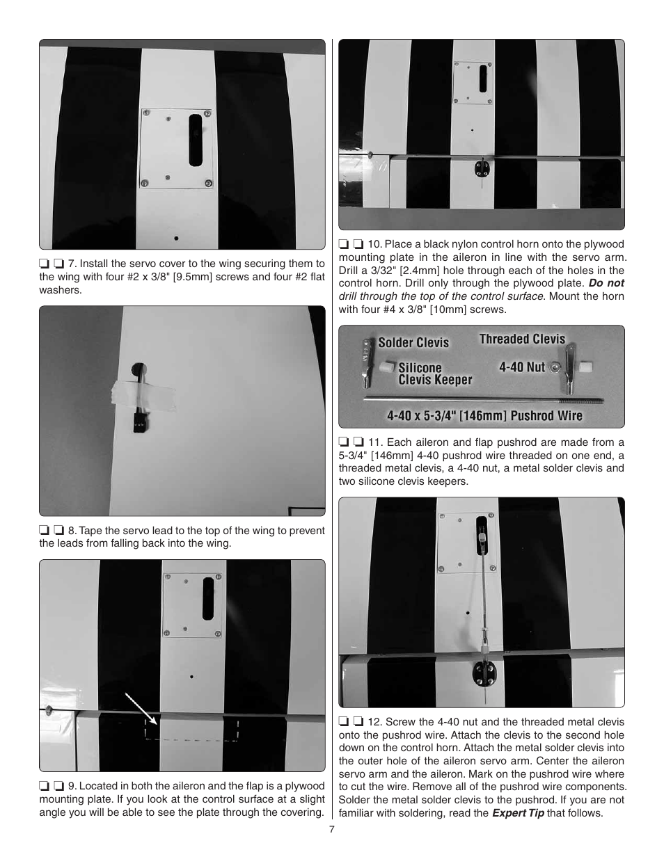 Great Planes Giant Citabria 30cc/EP ARF - GPMA1435 User Manual | Page 7 / 44
