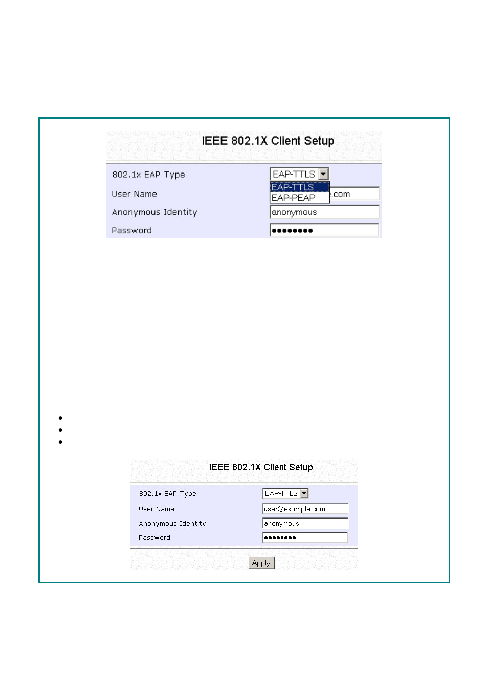 Setup 802.1x/radius for client | Compex Systems WPE53G User Manual | Page 139 / 184