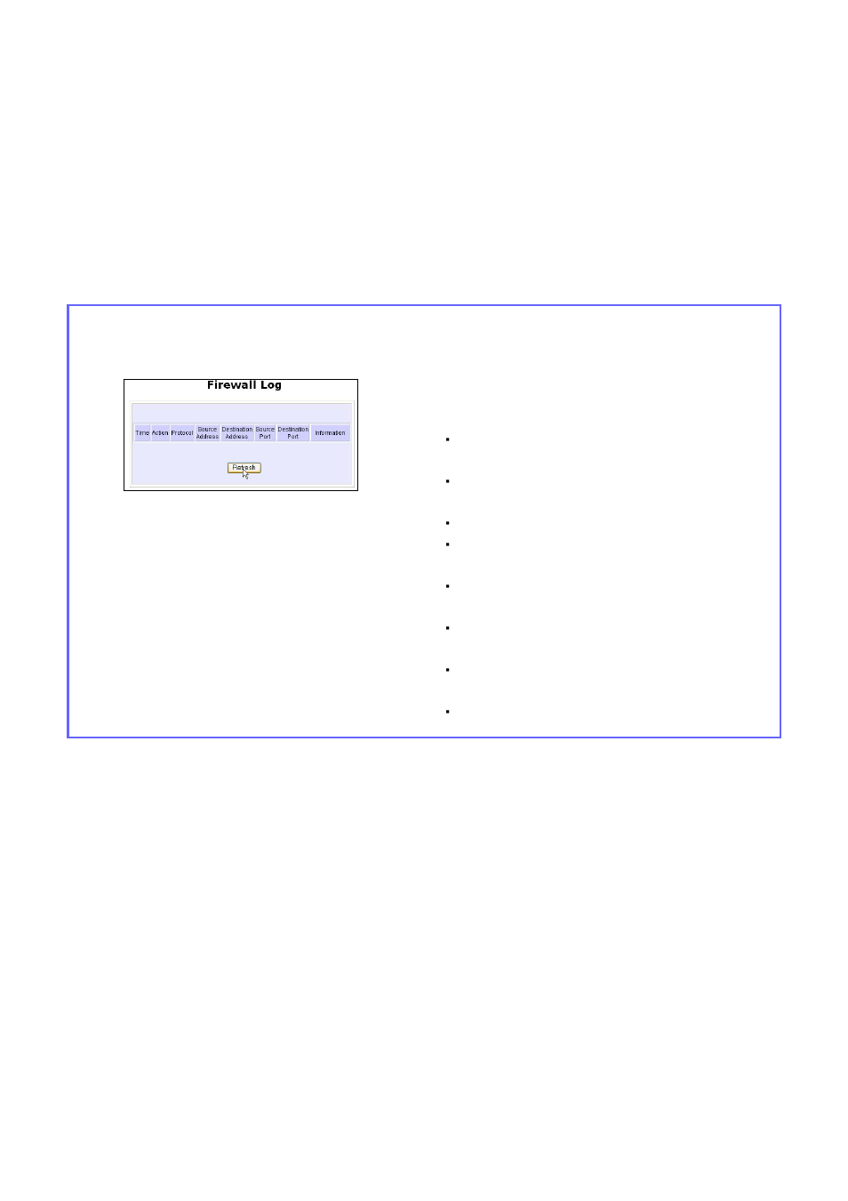 Use the firewall log, View firewall logs | Compex Systems WPE53G User Manual | Page 153 / 184